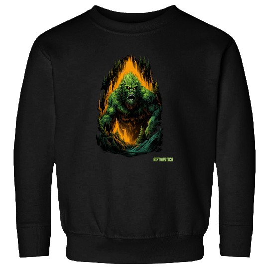 Bigfoot Pet Otherworldly Creatures Cosmic Gateway Abstract Sasquatch 15 Sweatshirts