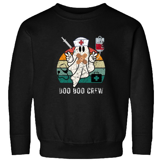 Boo Boo Crew nurses Halloween nurses EMT EMS ICU Retro Vintage Sweatshirts