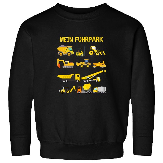 Excavator Fun My Fuhrpark construction site vehicles with excavator and crane Sweatshirts