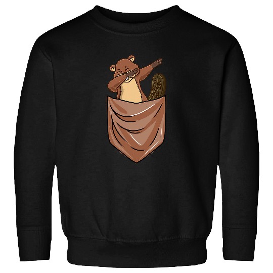 Beaver Pet Dabbings Beaver In Pocket Funny Sweatshirts