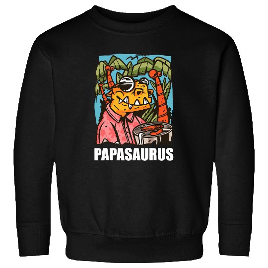 Dinosaur Pet Papasaurus with a Dinosaur for Fathers Day Sweatshirts