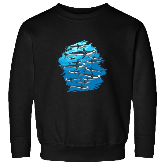 Shark Pet Marine Life Underwater Swarm Hammerhead Sweatshirts