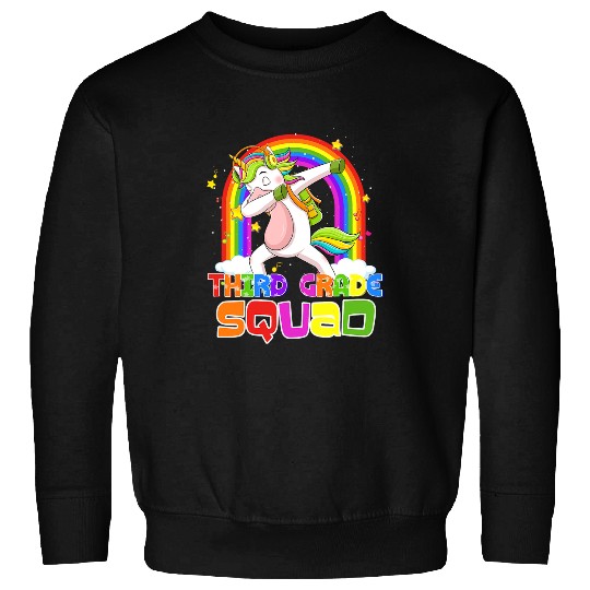 Unicorn Pet Third Grade Squad  Unicorn Rainbow Back To School Sweatshirts