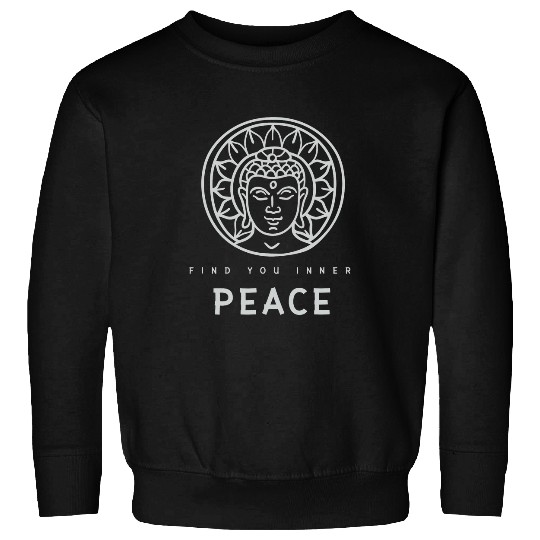 Buddha Monk Namaste Control Thoughts Inner Peace Buddhism Sweatshirts