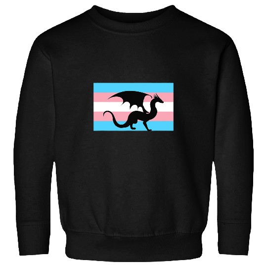 Dragon Pet Transgender Pride Flag Aesthetic Mythical Sweatshirts