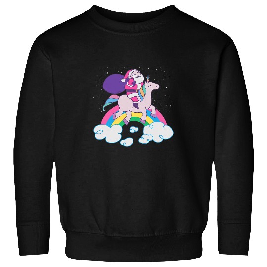 Unicorn Pet Magical Unicorn Santa Claus Rainbow Cute Christmas Sweatshirts