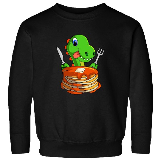 Dinosaur Pet Pancakes Waffle Dinosaur Breakfast Flapjack Trex Food Sweatshirts