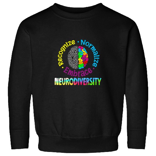Autism Puzzle Neurodiversity Autism Spectrum ASD ADHD Rainbow Brain8 Sweatshirts