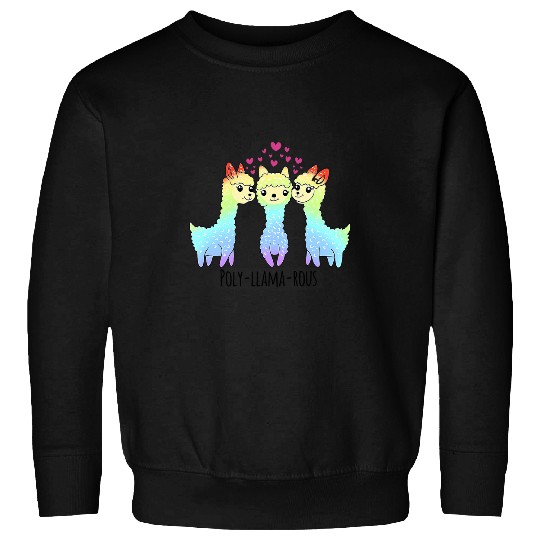 Llama Pet PolyLlamaRous Funny Polyamory For Polyamorous Throuple Sweatshirts