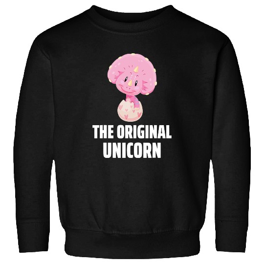 Unicorn Pet The Original Unicorn Pink Baby Triceratops Dinosaur Pun Dino Sweatshirts