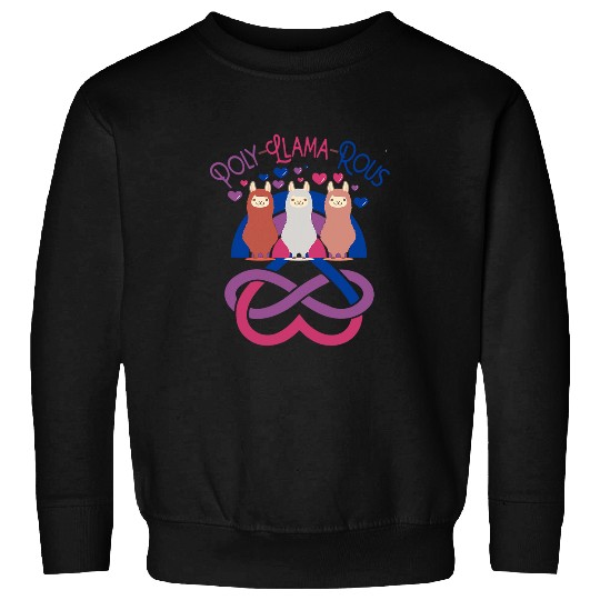 Llama Pet polyllamarous funny Polyamory For Polyamorous throuple 9 Sweatshirts