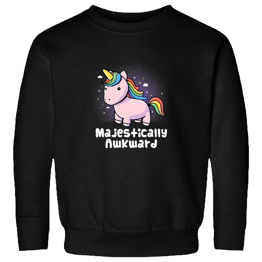 Unicorn Pet Majestically Awkward Funny Fantasy Kawaii Rainbow Unicorn 147 Sweatshirts
