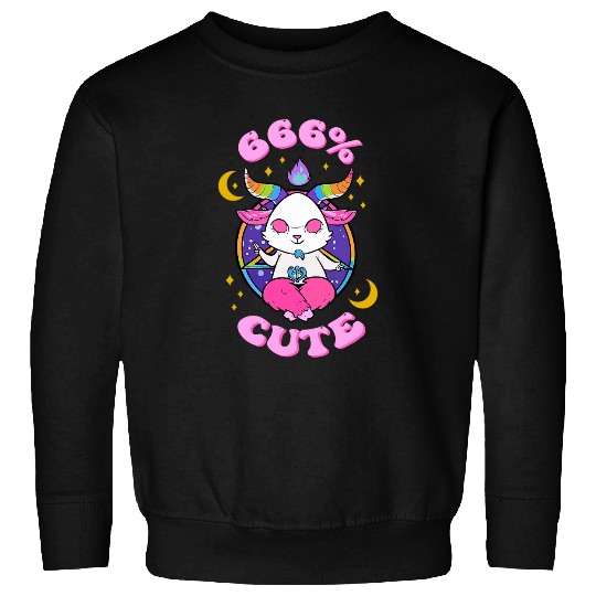 Goats Pet 666 Cute Satanic Goats Pagan Clothing Gothic Style Sweatshirts