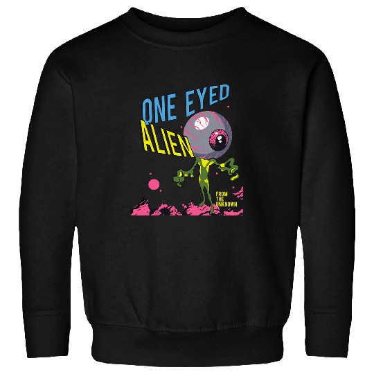 Aliens UFO One Eyed Ufo Invasion 1950s Abduction Get In Loser Sweatshirts