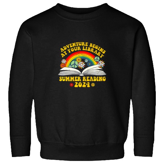 Adventure Begins At Your Library Summer Reading 2024 Rainbow 22 Sweatshirts