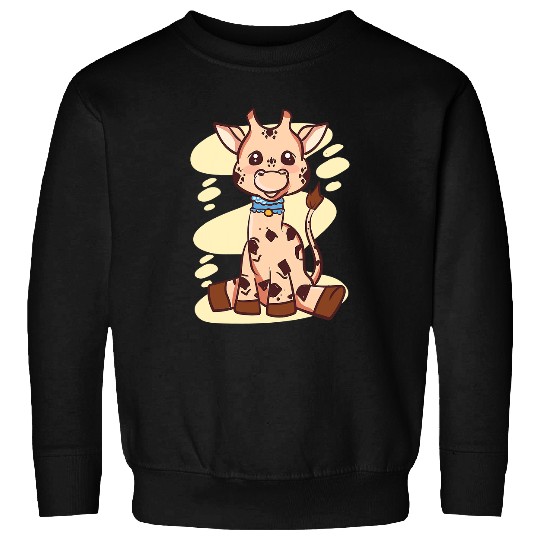 Giraffe Pet Cute Kawaii Anime Aesthetic Japanese Grey Sweatshirts