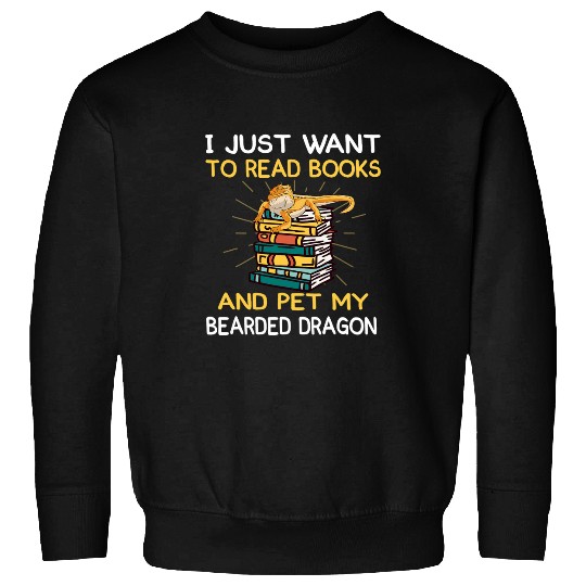 Book Fun Reading books library reptile lizard lover book dragon Sweatshirts