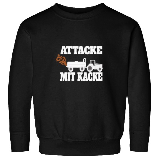 Tractor Fun driving Farmer Attack with Poop Tractor Gully Truck Funny Fertiliser Sweatshirts