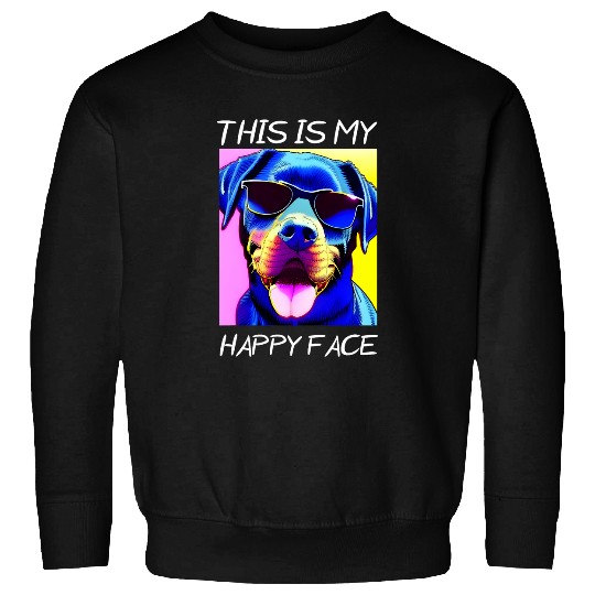 Black Lab Rottweiler Dog Retro Graphic Cute Puppy Sweatshirts