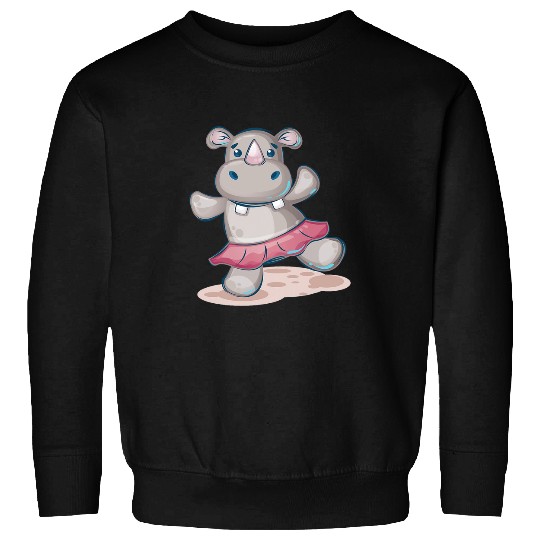 Dancing Hippo Ballerina Sweatshirts