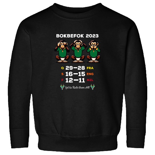 Sport Rugby Bokbefok Rugby South African Monkey Fans Funny Sweatshirts