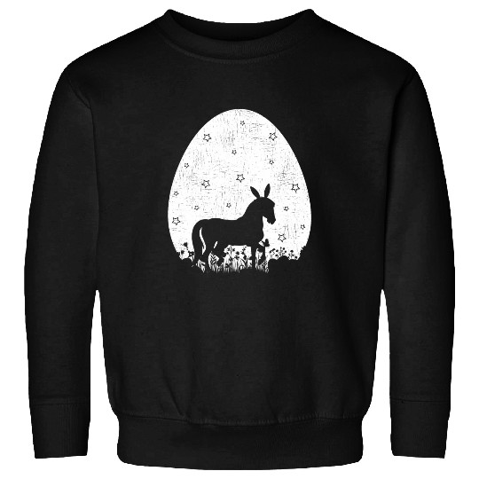 Horse Pet Easter Egg vintages Retro Style Funny Horse Easter Sunday Sweatshirts
