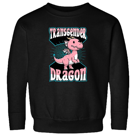 Dragon Pet Transgender Dragon LGBTQ Mythical Transgender Pride Flag Sweatshirts