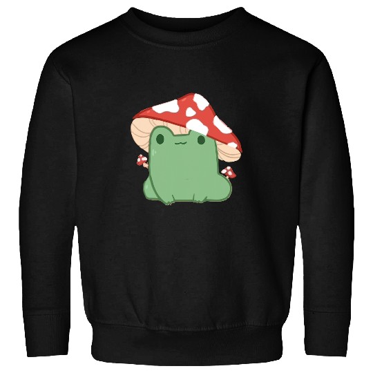 Frog Pet Cottagecore Frog Aesthetic Cute Frog With Mushroom Hat 6 Sweatshirts