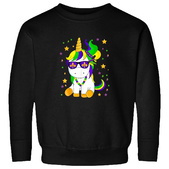 Unicorn Pet Mardi Gras Unicorn Kid carnivals Festival New Orleans Sweatshirts
