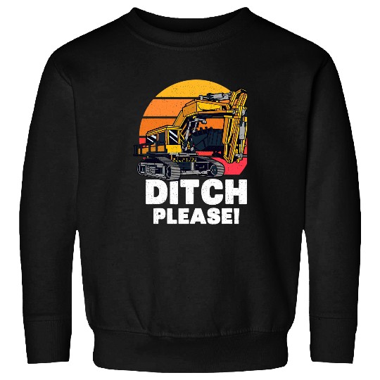 Excavator Fun Heavy Machinery Operator Backhoe Excavator Funny Sand Digger Sweatshirts