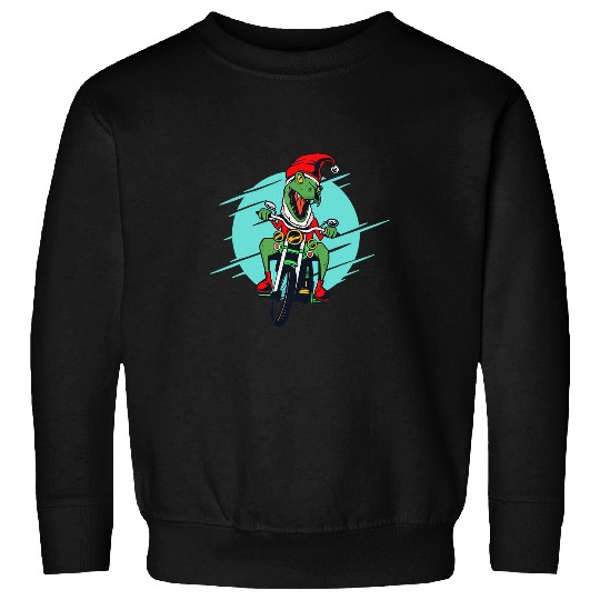 Dinosaur Pet Motocross velociraptor bike motorcycle christmas xmass Sweatshirts