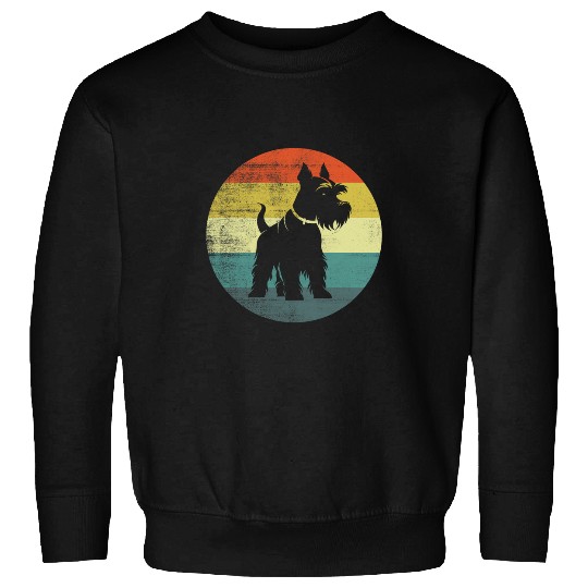 Schnauzer Pet Retro Style Miniature Schnauzer Sweatshirts