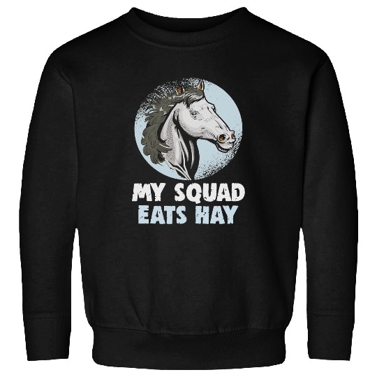 Horse Pet My squad eats hay equestrian and horse riding 1 Sweatshirts