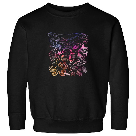 Octopus Pet whale crab dolphin octopus fish sea ocean inhabitants water Sweatshirts