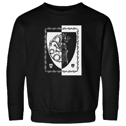 Dragon Pet House of the Dragon White Split Shield Frame Sweatshirts