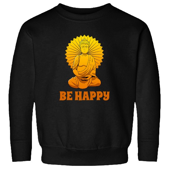 Buddha Monk Namaste Praying Pray Smile Happy Laugh Buddhism 215 Sweatshirts