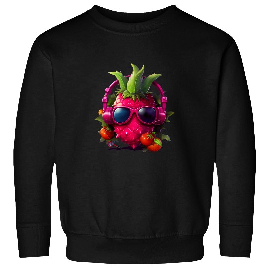 Dragon Pet Tropical Vibes Dragon Fruit Summer Music DJ Style Sweatshirts