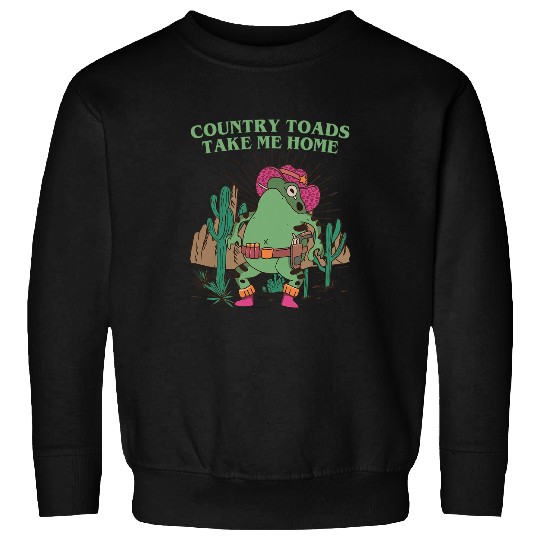 Frog Pet Country Toads Take Me homes Cowboy Frog Cool Western Toad Sweatshirts