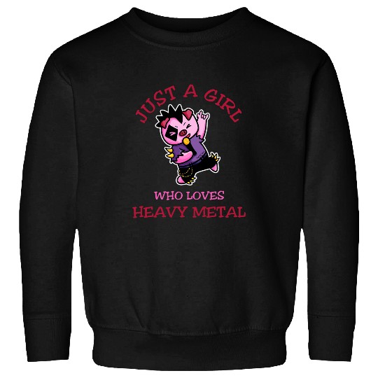 Pig Pet Just A Girl Who Loves Heavy Metal Sweatshirts