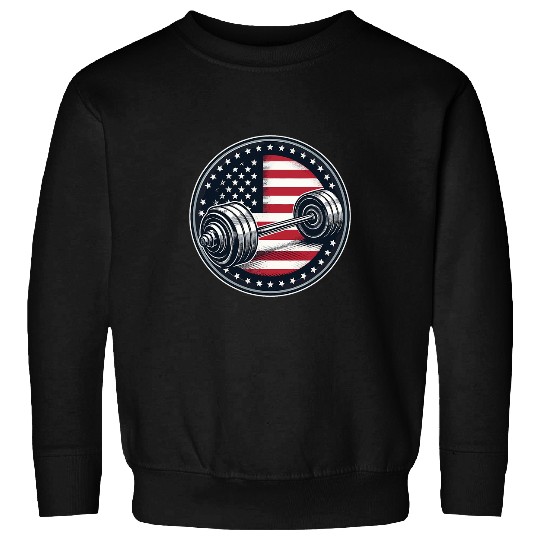 American Flag Muscle Gym and Fitness Weight Lifting Sweatshirts