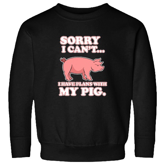 Pig Pet Plans With Pig Ironic Farmer Farm Animal Sweatshirts