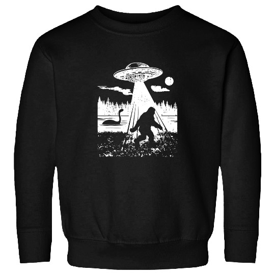 Bigfoot Pet Sasquatch Funny Bigfoot Hiking Yeti Loch Ness Monster Sweatshirts