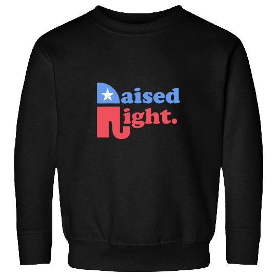 Elephant Mammal Raised Right Republican Elephant Retro Style Distressed Sweatshirts