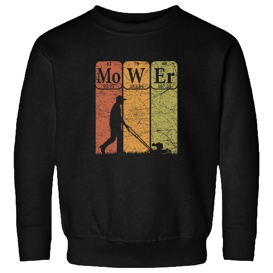 Lawn Mower Fun Periodic Table Elements Lawn Mowing Nerd vintages 5 Sweatshirts