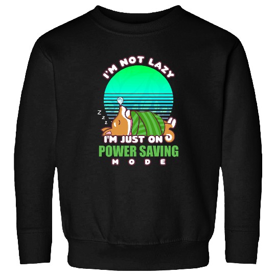 Shiba Inu Pet Im Not Lazy Im Just On Power Saving Mode Sleeping Sweatshirts