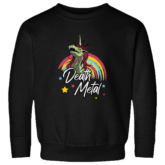 Unicorn Pet DeathMetal music Unicorn Rainbow Sweatshirts