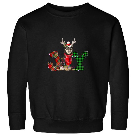 Shiba Inu Pet Joy Christmas Lights Shiba Inu Dog Santa Hat Pajama Sweatshirts