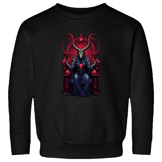 Goats Pet Baphomest Throne Goats Head Satanic Witchcraft Occult 1 Sweatshirts