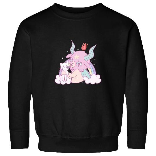 Goats Pet Pastel Goth Cute Creepy Goats With Kawaii Cat Sweatshirts