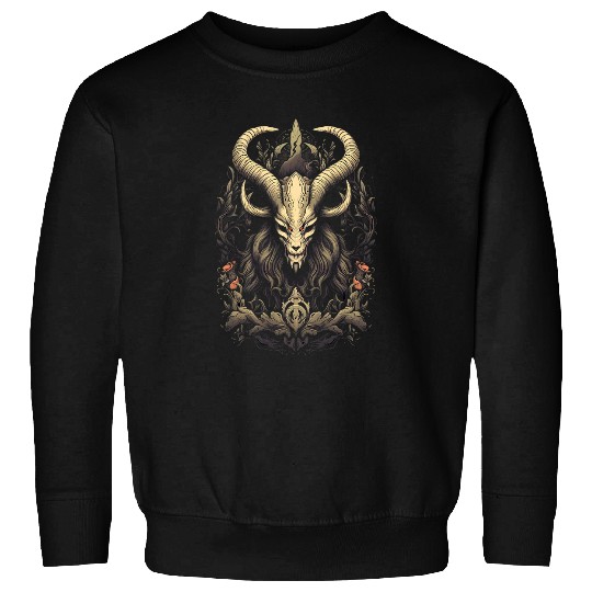 Goats Pet Baphomest Goats Head Satanic Witchcraft Occult Graphic Sweatshirts